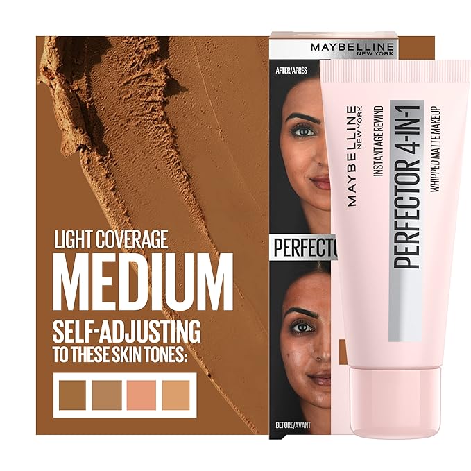 Maybelline Instant Age Rewind Instant Perfector 4-In-1 Matte Makeup, 03 Medium, 1 Count-VivaGrace Women