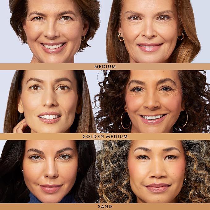 LAURA GELLER NEW YORK Baked Balance-n-Brighten Foundation with Kabuki Brush Makeup Set, Golden Medium-VivaGrace Women