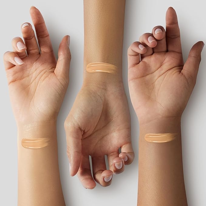 Glo Skin Beauty Luminous Liquid Mineral Foundation Makeup with SPF 18 (Caramel) - Improves Uneven Skin Tone, Smooths & Corrects Imperfections, Sheer to Medium Coverage, Dewy Finish-VivaGrace Women