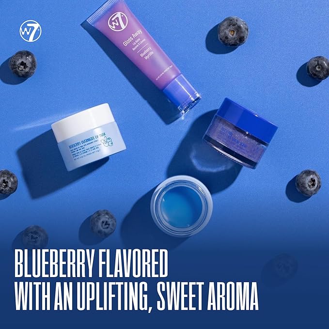 W7 Sweet Dreams Lip Care Trio - 3 Piece Set - Overnight Lip Mask, Lip Balm & Lip Scrub - Blueberry-VivaGrace Women