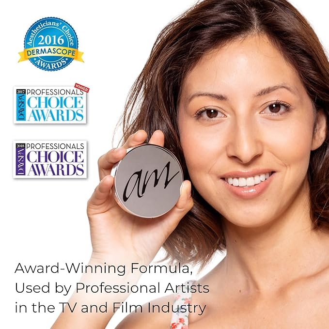 4-in-1 Pressed Foundation Powder with Natural SPF, Concealer & Finishing Powder, Medium to Full Coverage Foundation, Mineral-Based Powder (Eva, 0.35 oz)-VivaGrace Women