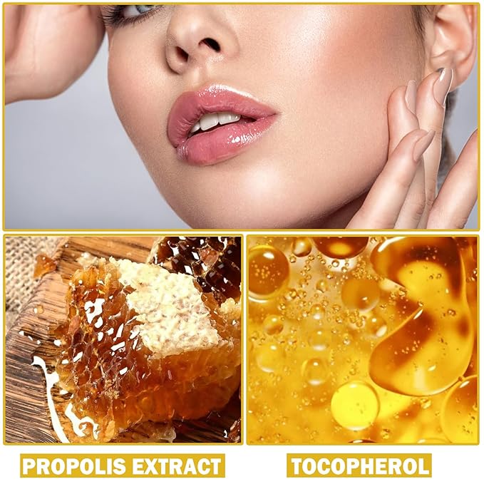 2PCS Bee Lip Balm Honey Pot Honey Lip Balm Sleeping Lip Mask Silky Hydrating Bee Lip Balm Lip Mask Overnight Lip Care Products-VivaGrace Women