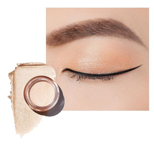 Oulac Light Golden Cream Eyeshadow also for Highlighter Large Capacity Highly Pigmented Eye Shadow Waterproof &Long Lasting with Moisturizing Formula P05-VivaGrace Women