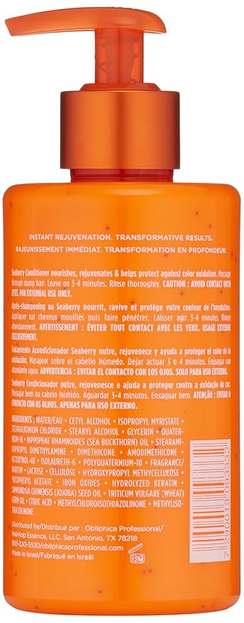Obliphica Seaberry Conditioner for Fine & Medium Hair - Frizz Free, Nourished, and Damaged Repaired Hair - Hair Mask & Treatment for Dry Hair and Growth - 10 Ounce-VivaGrace Women