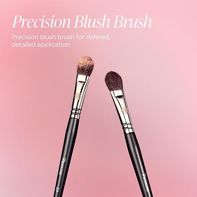 Piccasso 23 Small Blusher Brush – Precise Makeup Brush for Cheeks, Nose, and Chin, Soft Squirrel & Horse Hair for Delicate Application, Detail Face Brush for Daily Use, Korean Professional Beauty Tool-VivaGrace Women
