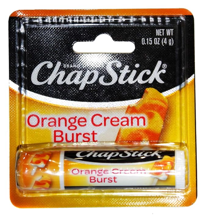 Chapstick (1) Stick Orange Cream Burst Flavored Lip Balm Lip Care Carded 0.15 oz-VivaGrace Women