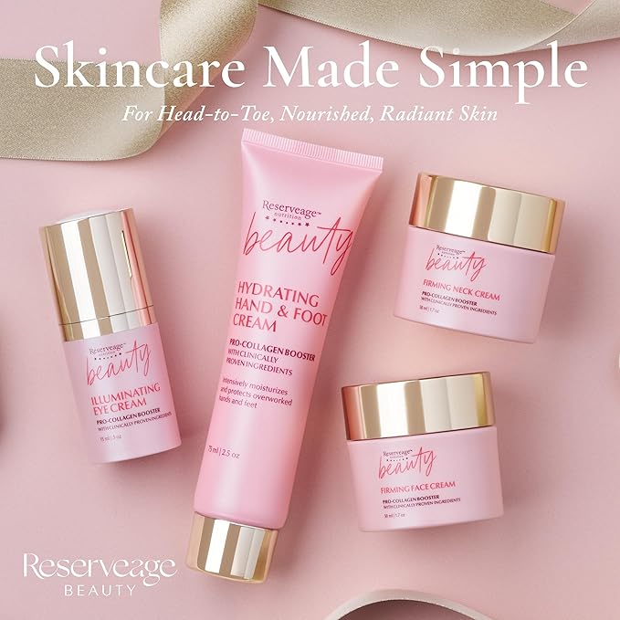 Reserveage Collagen Boosting Skincare Bundle - Includes Age-Defying Face Cream, Eye Cream, Hand & Foot Cream & Neck Cream for Women-VivaGrace Women