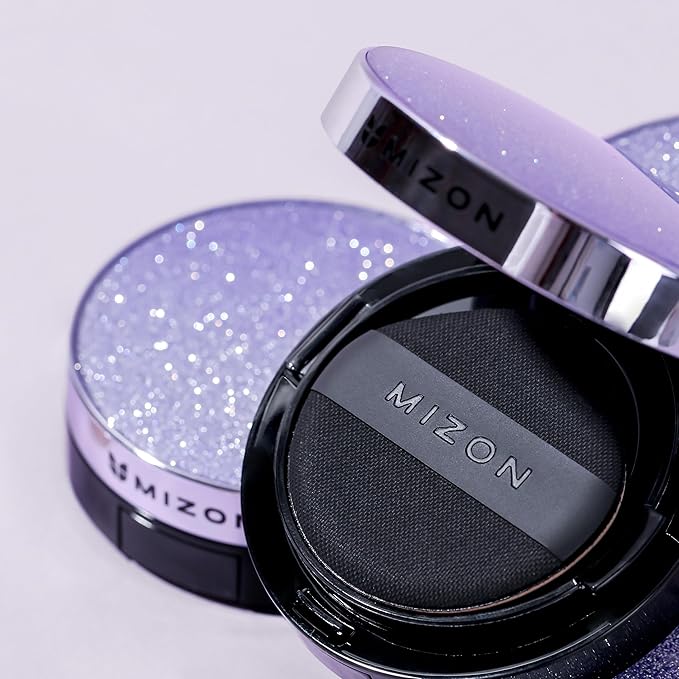 MIZON Vegan Collagen Cushion (15g/ 0.52 oz x 2 ea) Healthy and glowing look, Medium coverage compact with SPF38 PA++ Protection, Skincare and makeup INCLUDES REFILL (#21 Light Beige)-VivaGrace Women