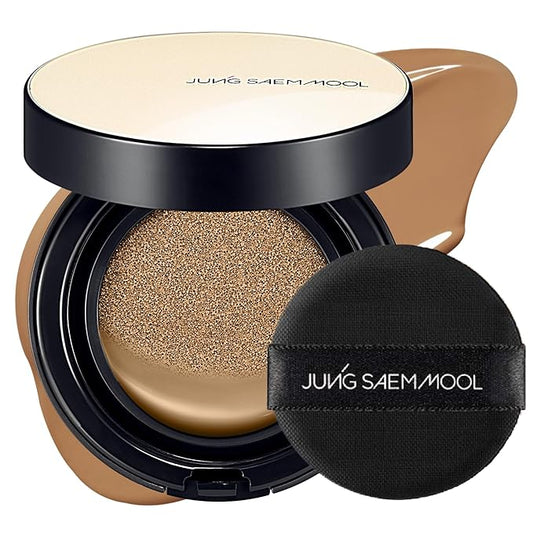 JUNG SAEM MOOL Essential Skin Nuder Cushion 30N Amber 0.49 Fl Oz, No Refill, Natural Radiant Finish Cushion Foundation with Buildable Coverage, Lightweight Texture, Korean Foundation Makeup-VivaGrace Women