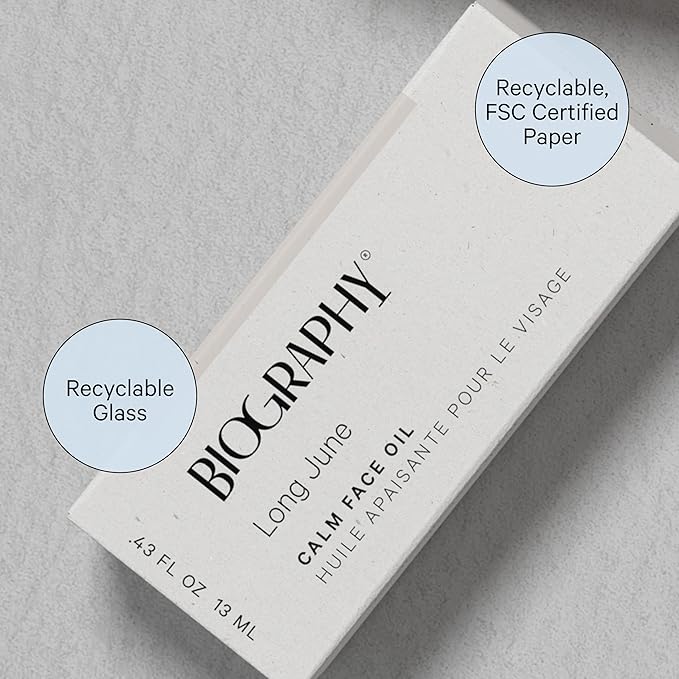 Biography Long June Quieting Face Oil, 13ml- Natural Smoothing & Clarifying Dry Oil. Clarifying, Moisturizing & Hydrating Beauty Facial Oil for Women w/Camellia, Vitamin E & Marula-VivaGrace Women