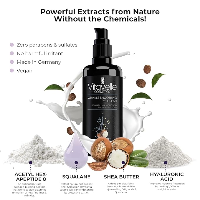 Eye Cream for Wrinkles - Eye Cream for Dark Circles and Puffiness and Wrinkle, Best Under Eye Cream for Wrinkles and Under Eye Wrinkle Repair, Anti Aging Skin Tightening Cream-VivaGrace Women