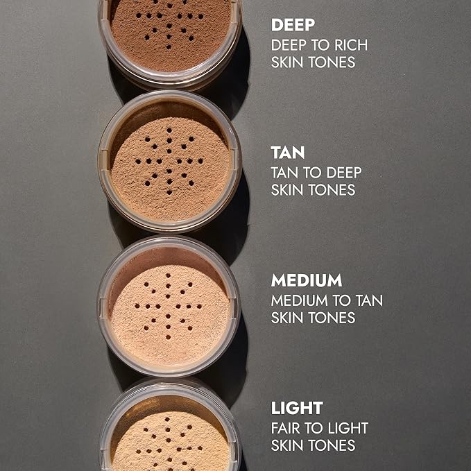 COVER FX Perfect Setting Powder - Shade Medium- Loose Makeup Finishing Powder - Mattify Skin and Lock in Makeup - Blurs Fine Lines - Full Size-VivaGrace Women