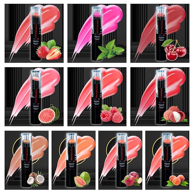 10 Pack Tinted Lip Balm Stocking Stuffers Tinted Chapstick - Moisturizing, Soothing, and Repairing Dry and Chapped Lips-VivaGrace Women