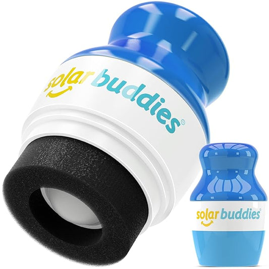 Solar Buddies Sunscreen Applicator - Single Full Blue - Refillable Roll on Sponge Sunscreen, Suncream & Lotion Applicator For Kids, Adults & Families - Holds 3.4fl oz, Perfect Size for Travel-VivaGrace Women