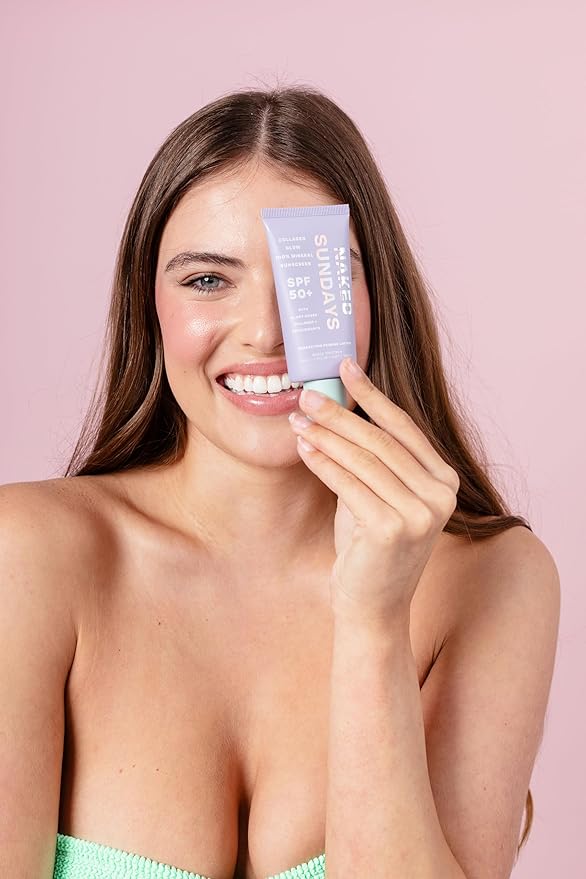 Naked Sundays SPF 50 Mineral Facial Sunscreen, Hydrating SPF with Zinc Oxide, Primer & Sheer Tint for Healthy Glow - 2 pack-VivaGrace Women