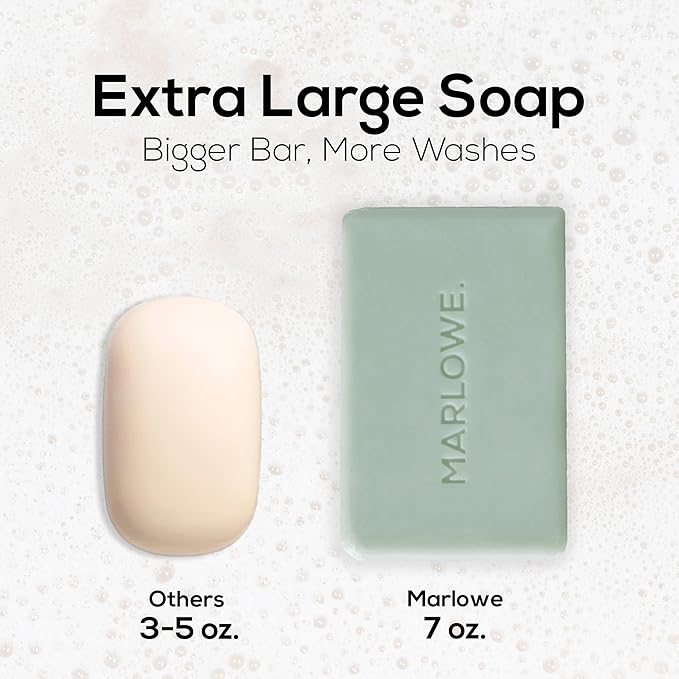 MARLOWE. No. 108 Lightly Exfoliating Soap Bar, 7oz (12 Bars) Polishing, Moisturizing & Cleansing Bar Soap for Men, Made with Natural Ingredients-VivaGrace Women