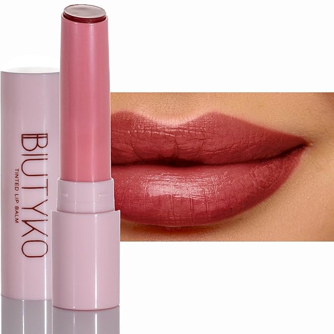 Lip Balm Hydrating for Dry and Chapped Lips Tinted Subtle Color Non-Sticky Juicy Finish | Brown-VivaGrace Women