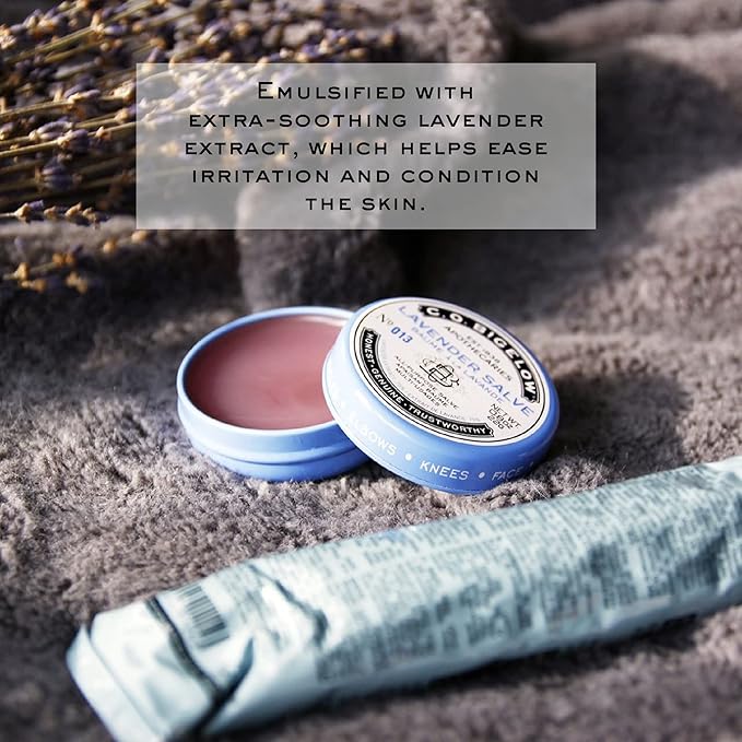 C.O. Bigelow All Purpose Salve Lip Balm Tins, Lavender Salve Pack of 3 for Chapped Lips & Dry Skin - Moisturizing Lip, Cuticle and Skin Salves, 0.8 oz each-VivaGrace Women