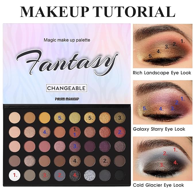 Professional Neutral Smokey Eyeshadow Makeup Palette, Matte Shimmer Metallic Black Grey Dark Goth Eye Shadows for Halloween, Pigmented Warm Smoky Naked Nude Rosy Gold Brown Pallet Daily Make Up Kit-VivaGrace Women