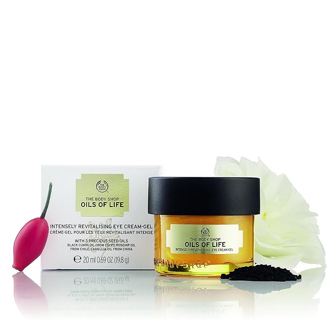 The Body Shop Oils of Life Intensely Revitalising Eye Cream Gel, 0.69 oz.-VivaGrace Women