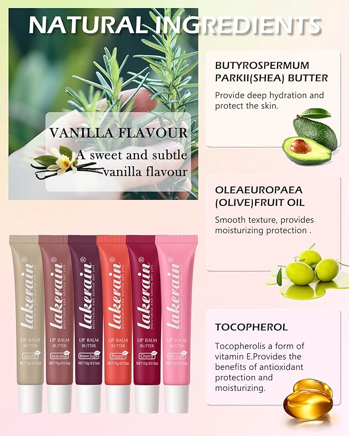 Lip Butter Balm Chrrey, Hydrating Tinted Butter Lip Gloss,Clear Lip Mask Lip Care Moisturizer, Smooth Lip Treatment Balm,Non-Sticky Jelly Glow Reviver Fat Lip Oil, Women’s Day Makeup Gift for Women-05-VivaGrace Women