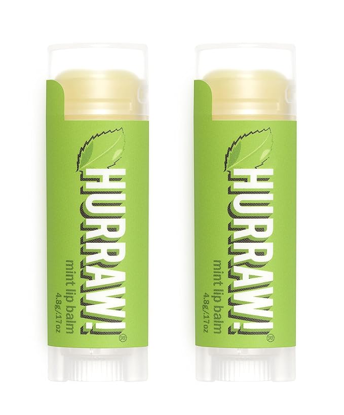 Hurraw! Mint Lip Balm, 2 Pack: Organic, Certified Vegan, Cruelty and Gluten Free. Non-GMO, 100% Natural Ingredients. Bee, Shea, Soy and Palm Free. Made in USA-VivaGrace Women