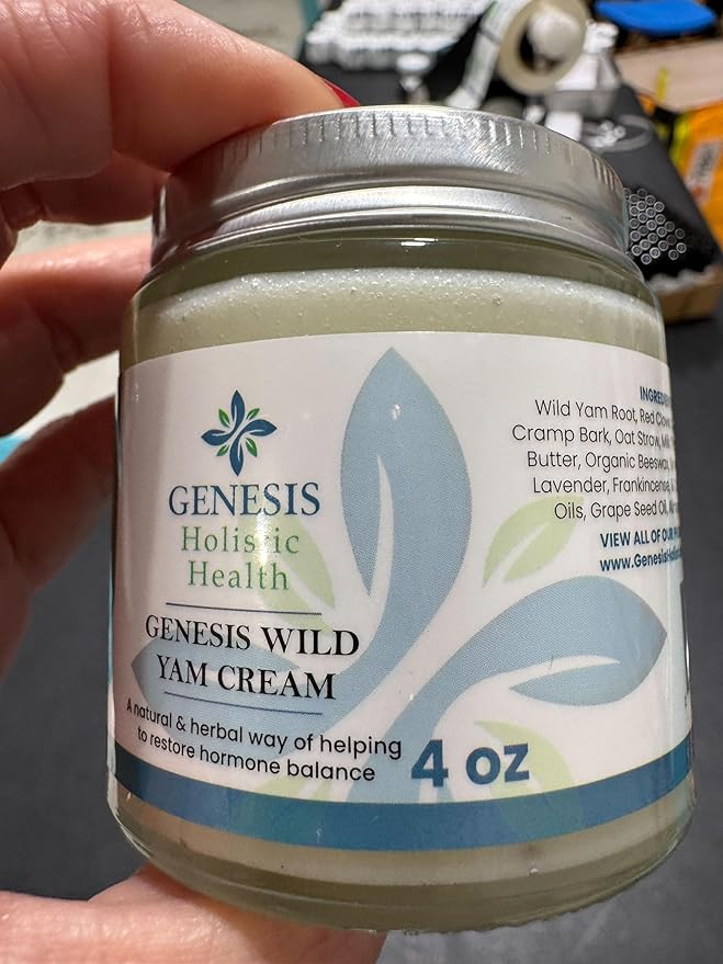 Genesis Wild Yam Root Cream, Organic Balancing Cream for Women, Deep Nourishment and Hydration, Made with Wild Yam Root, Chaste Tree Berry, and Red Clover, 4oz-VivaGrace Women