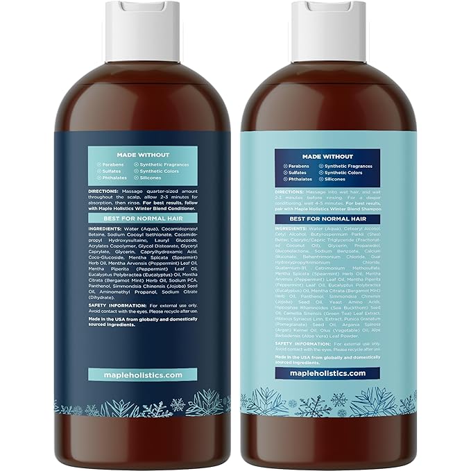 Sulfate Free Hard Water Shampoo and Conditioner - Hard Water Hair Treatments of Product and Minerals with Five Mint Essential Oils for Replenishing Hydration and Hair Shine - Paraben & Cruelty Free-VivaGrace Women