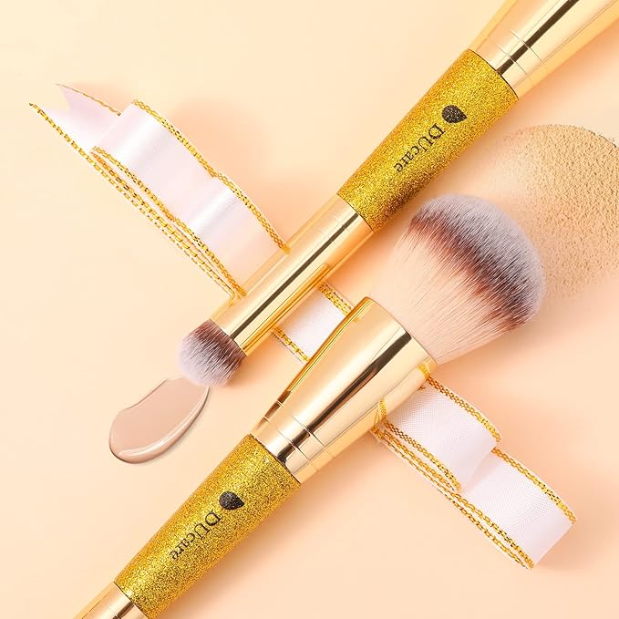 DUcare Powder Concealer Brush Foundation Makeup Brushes Double Ended Perfect for Rounded Taperd Liquid, Cream, Powder,Blending, Buffing-VivaGrace Women