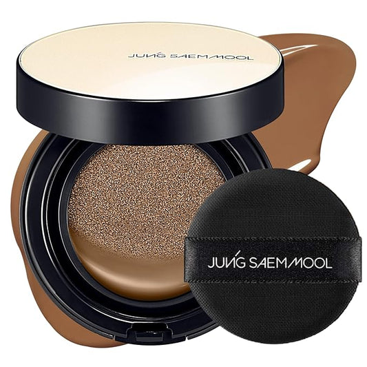 JUNG SAEM MOOL Essential Skin Nuder Cushion 36N Almond 0.49 Fl Oz, No Refill, Natural Radiant Finish Cushion Foundation with Buildable Coverage, Lightweight Texture, Korean Foundation Makeup-VivaGrace Women