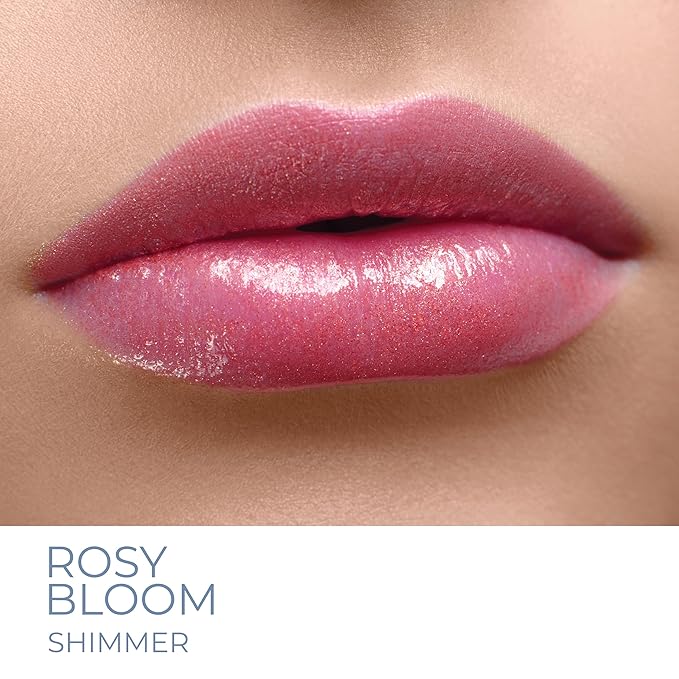 Tinted Lip Balm. Moisturizing Sheer, Buildable Lip Color with Hyaluronic Acid, Vitamin E and Rich Oil, Perfect Revitalizer for Chapped Lips. Beauty Plumper Moisturizer 0.21oz - Rosy Bloom-VivaGrace Women