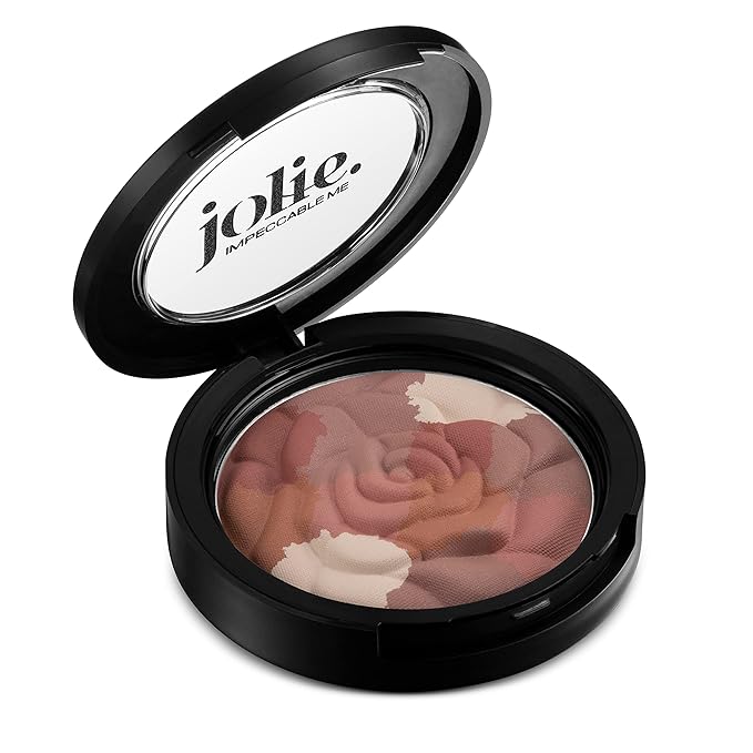 Jolie Blush Bouquet - Mosaic Rose Pressed Cheek Color -Multi-tasking - Shape, Bronze & Highlight Face - Cruelty Free (Rose Petal)-VivaGrace Women