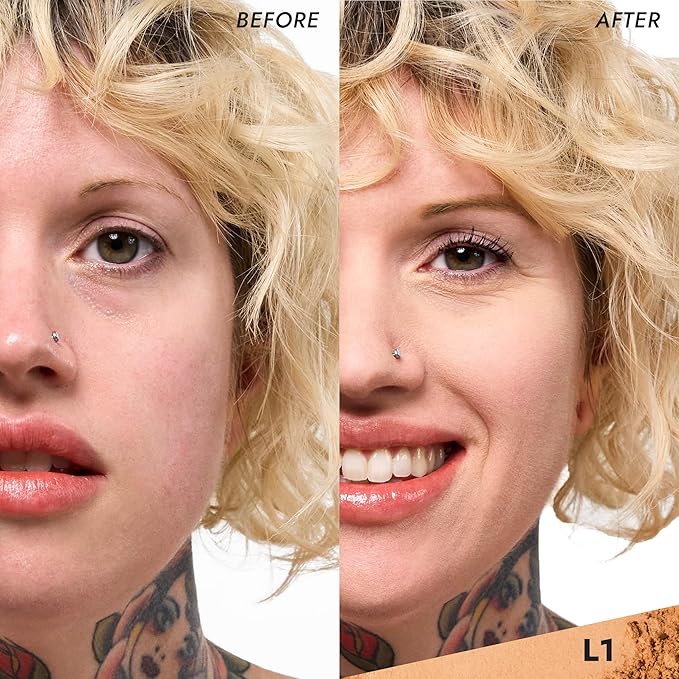 COVER FX Pressed Mineral Foundation - Shade L1 - Weightless Powder Foundation - Buildable Light to Full Coverage - Matte Finish - All Skin Types-VivaGrace Women
