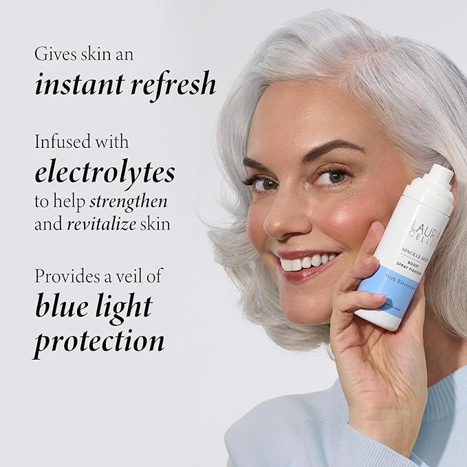 LAURA GELLER NEW YORK Spackle Mist Boost Setting Spray with Electrolytes - Long-Lasting Makeup Spray with Blue Light Protection - Dewy Skin Makeup Setting Spray-VivaGrace Women