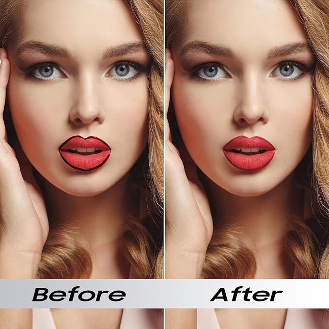 Lip Stain Peel Off - Lip Liner Long-wear & Waterproof Moisturizing Lip Stain with Matte Finish, Transfer-Proof, Non-Stick Cup Lip Tint Stay On All Day (Rose)-VivaGrace Women