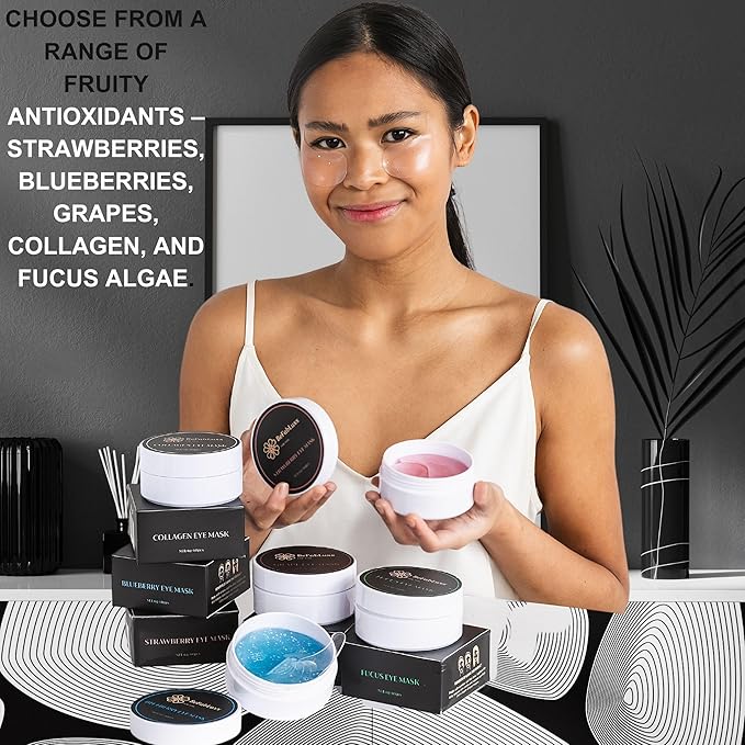 Under Eye Patches (60PCS) Under Eye Mask Collagen, Antioxidants & Hyaluronic Acid Collagen, Under Eye Wrinkle Eye Gels Pads, Anti-Aging Eye Mask Reduce Dark Circles, Puffiness Undereye Bags, Wrinkles-VivaGrace Women