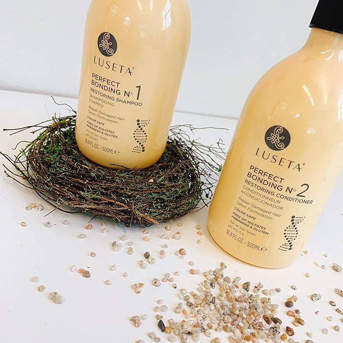 Luseta Perfect Bonding Restoring Shampoo & Conditioner Set, Bond Strengthening & Color Longevity for All Hair Type, Bond Repair Shampoo and Conditioner Set Sulfate & Paraben Free, 2x33.8 oz-VivaGrace Women