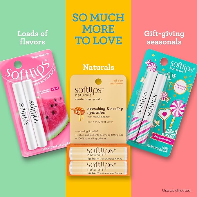 Softlips Lip Protectant SPF 20, Vanilla 2 count (Pack Of 6)-VivaGrace Women