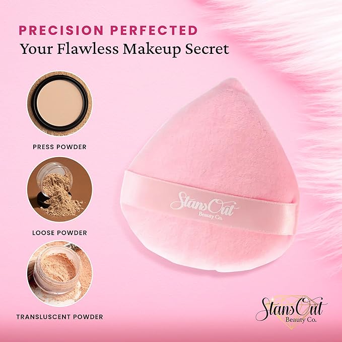 StansOut Beauty Velvet Makeup Puff Set (2-Pack) - Luxuriously Soft Powder Puffs for Seamless Face Makeup Application - Premium Quality - Perfect for Flawless On-the-Go Touch-Ups-VivaGrace Women