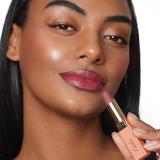 Oulac Plum Lipsticks for Women, Burgundy Matte Lipstick, Full Coverage Lip Color, Satin Matte Finish, Cream Texture, Hydrating, Infused with Hyaluronic Acid, Vegan & Clean Beauty 4g SG08 Bianca-VivaGrace Women