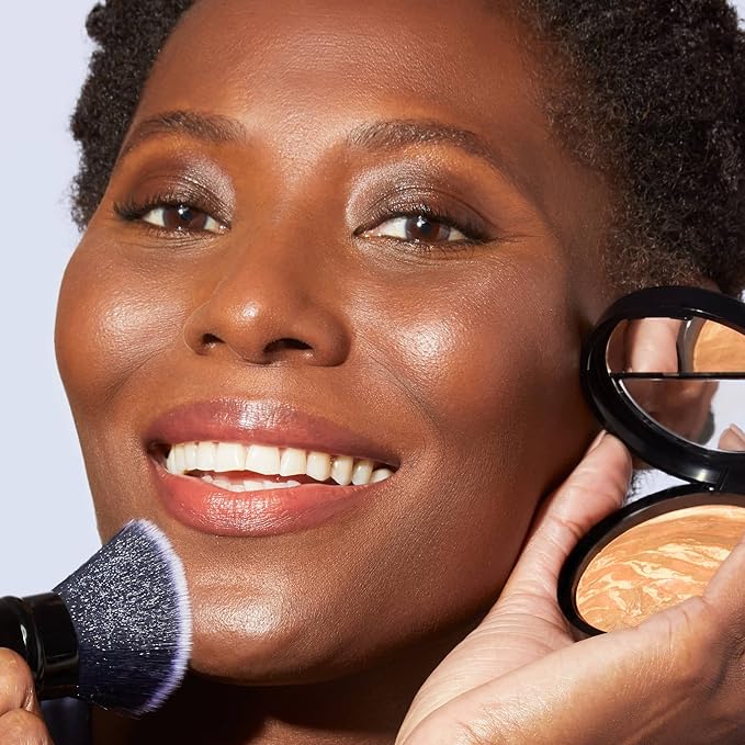 LAURA GELLER NEW YORK Baked Balance-n-Brighten Foundation with Kabuki Brush Makeup Set, Toffee-VivaGrace Women