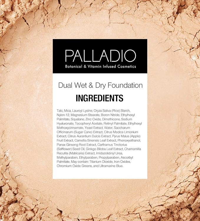 Palladio Dual Wet and Dry Foundation Refill Pan with Sponge, Squalane Infused, Apply Wet for Maximum Coverage or Dry for Light Finishing and Touchup, Minimize Fine Lines, All day Wear (CYPRESS BEIGE)-VivaGrace Women