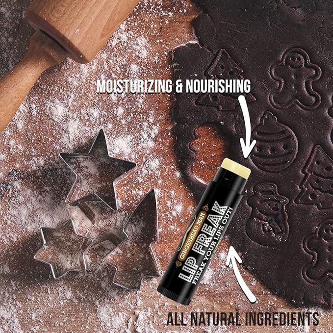 Doctor Lip Bang's BUZZING Lip Balm | Lip Freak | 100% All Natural | Cruelty Free | Flavoured Lip Freak (GingerHead Man)-VivaGrace Women