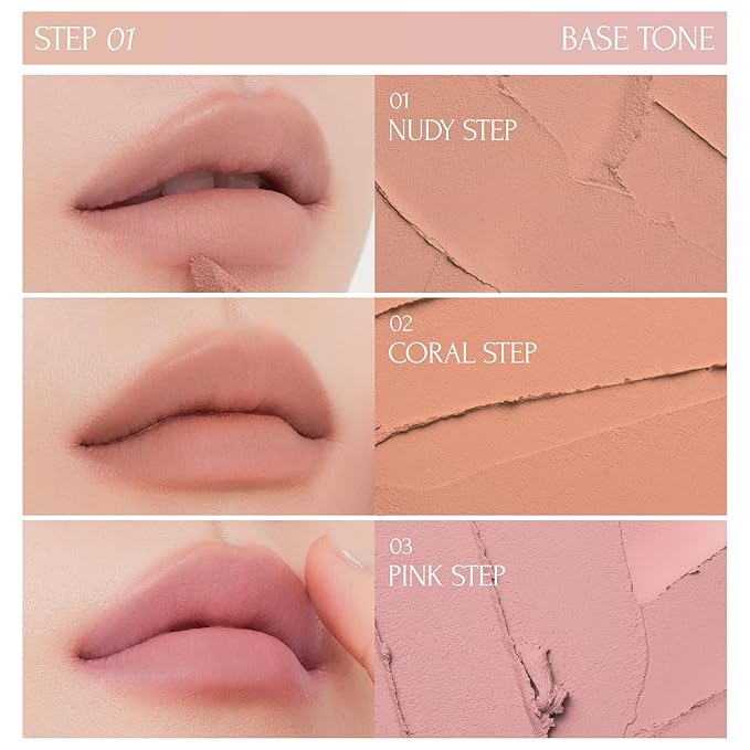 Tie Up Cover Tint - Waterproof & Long Lasting Lip Stain for Women - Korean Base Nude Tint Stick - Kbeauty Matte Gloss - Mood Color Changing (05 HUSH ROSE, 0.2 Fl oz)-VivaGrace Women
