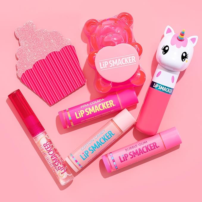 Lip Smacker Princess Glam Bag Makeup Set, Lip Balm, Lip Gloss, Nail Polish, Lotion-VivaGrace Women