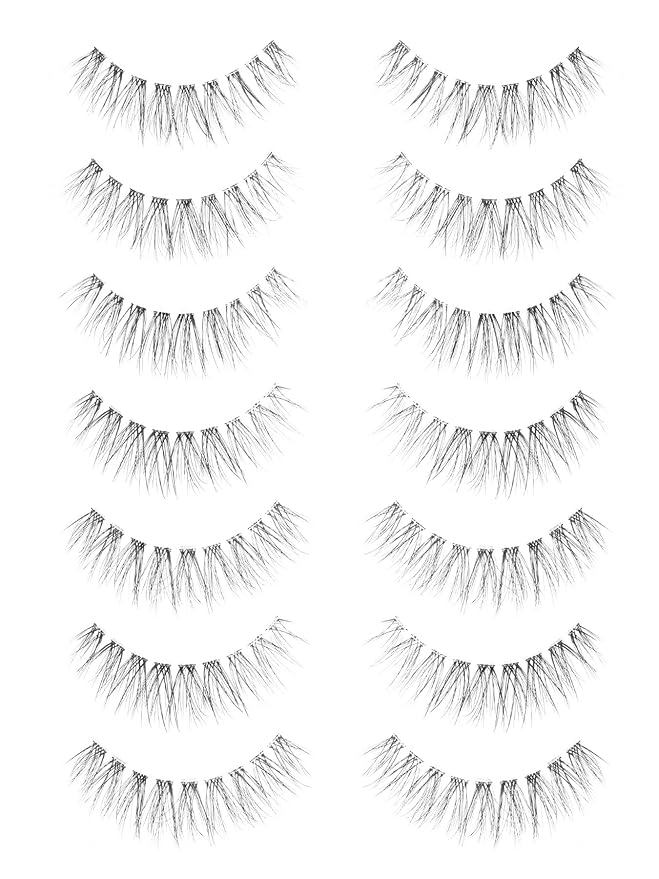 Wispy Lashes Natural Look False Eyelashes 13MM Eye Lash Pack 3D Volume Fake Eyelashes 7 Pair Siligli-VivaGrace Women