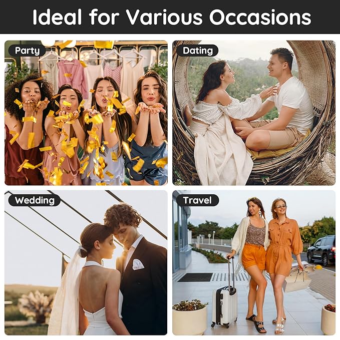 Segbeauty Portable Mini Perfume Atomizer Bottle, 5pcs Empty Refillable Cologne Spray Bottles, 10ML Small Travel Glass Perfume Bottle Fine Mist Sprayer Scent Pump Case for Cologne Fragrance-VivaGrace Women