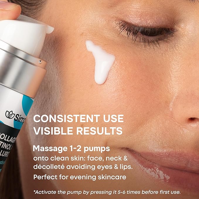 SimplyVital Moisturizer for Neck & Décolleté – With Collagen, Retinol, Peptides & Hyaluronic Acid – Anti-Aging Hydration – Made in USA – 1 fl.oz-VivaGrace Women