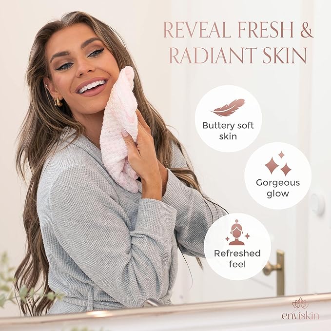 Dermaglow Exfoliating Towel - Dual-Texture Washcloth for All Skin Types - Easy-to-Use Japanese exfoliating Shower Towel for Women & Men - Body Scrubber Wash Cloth - Black