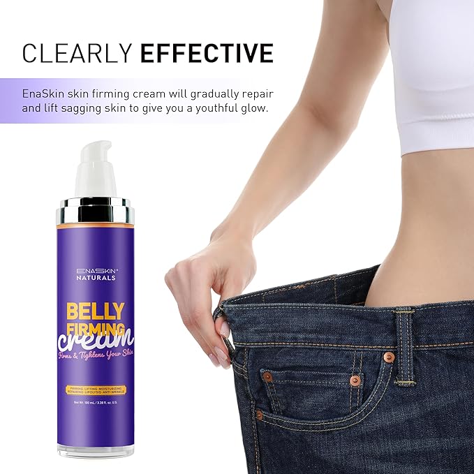 Belly Firming Cream: B Flat Skin Tightening Cream , Cellulite & Stretch Mark Reduction & Tummy Hips Cream & Body Firming for Stomach & Thighs & Arms – 3.38 Fl Oz-VivaGrace Women